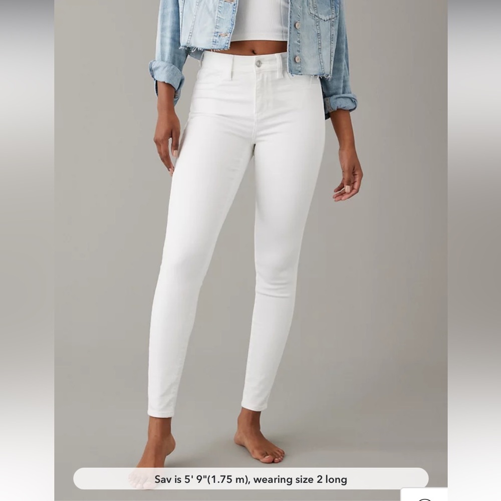 NWT AE Ne(x)t Level High-Waisted Jegging white